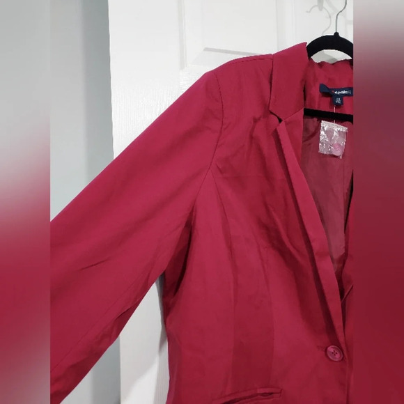 NWOT Denim 24/7 Magenta Pink Single Button Blazer in Size 22 W (Wide) - Picture 5 of 13